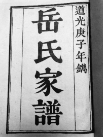 仪封清道光庚子年岳氏家谱
